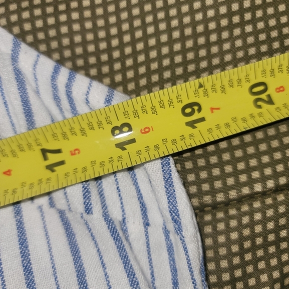 Old Navy Women Blue & White Linen Sleeveless Collared Knee Length Dress Size M - Picture 13 of 16